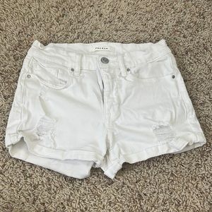 white jean shorts from pacsun